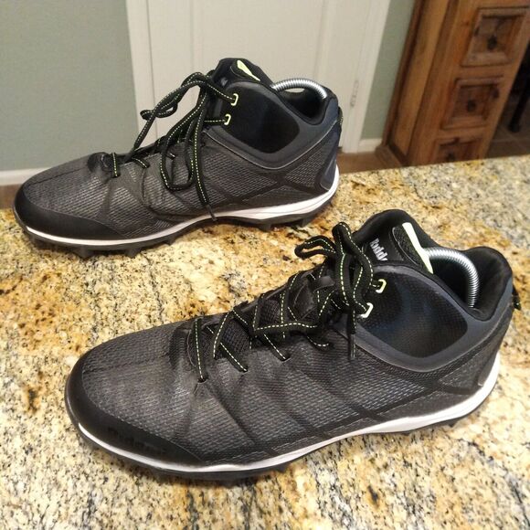 Riddell Generator Mid Lace Up Football Cleat Men's Size 13 Black Gray LD21567 - Picture 4 of 12